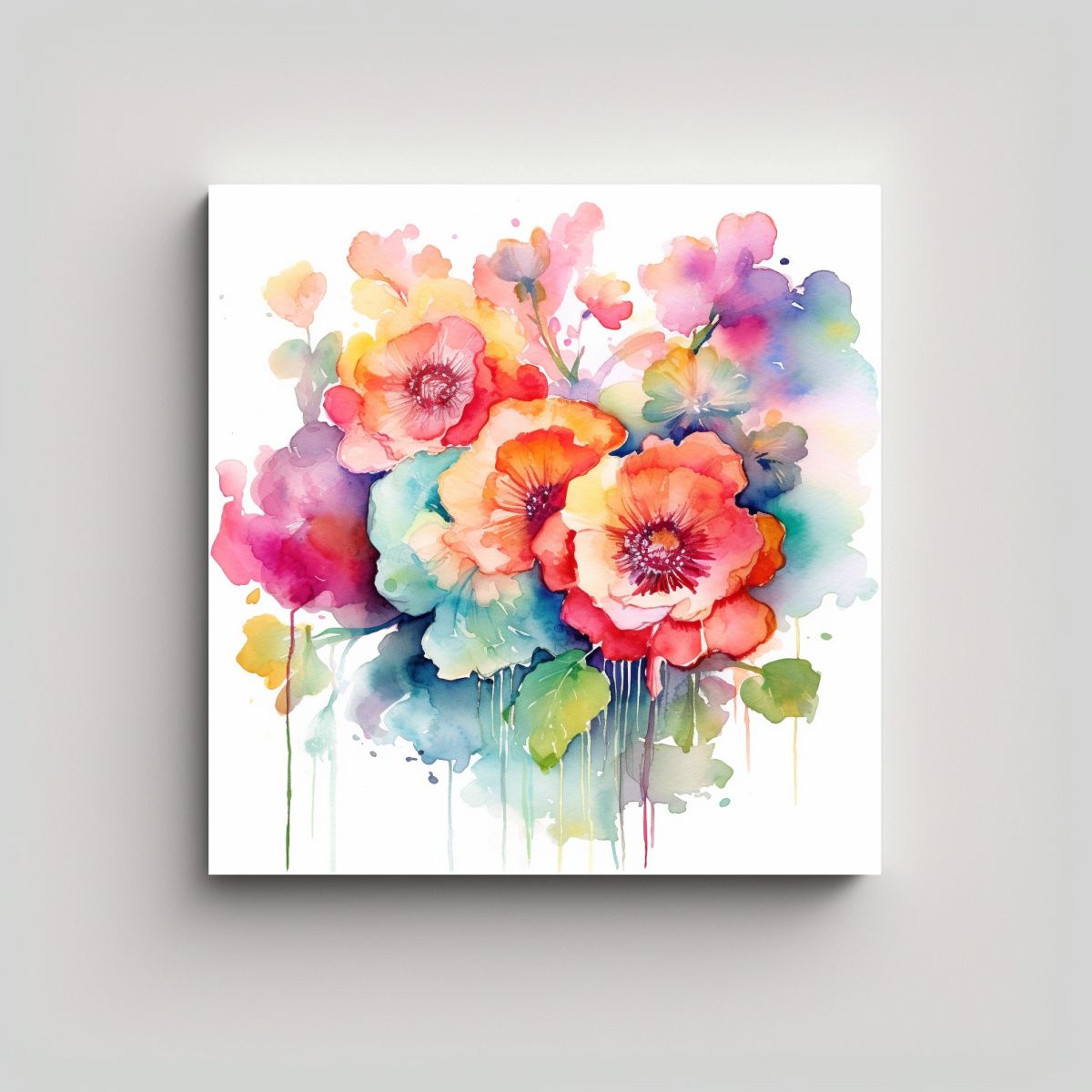 GENERICO - Cuadro Encantador De Acuarela Visual Efecto 90x90 Cm