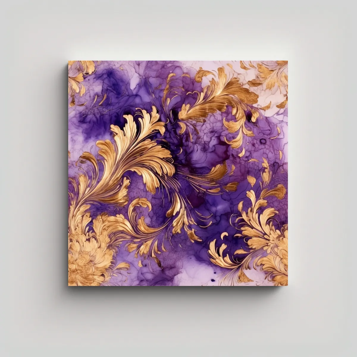GENERICO - Lienzo De Tela Textura Alta Calidad Arte Morado Y 90x90 Cm