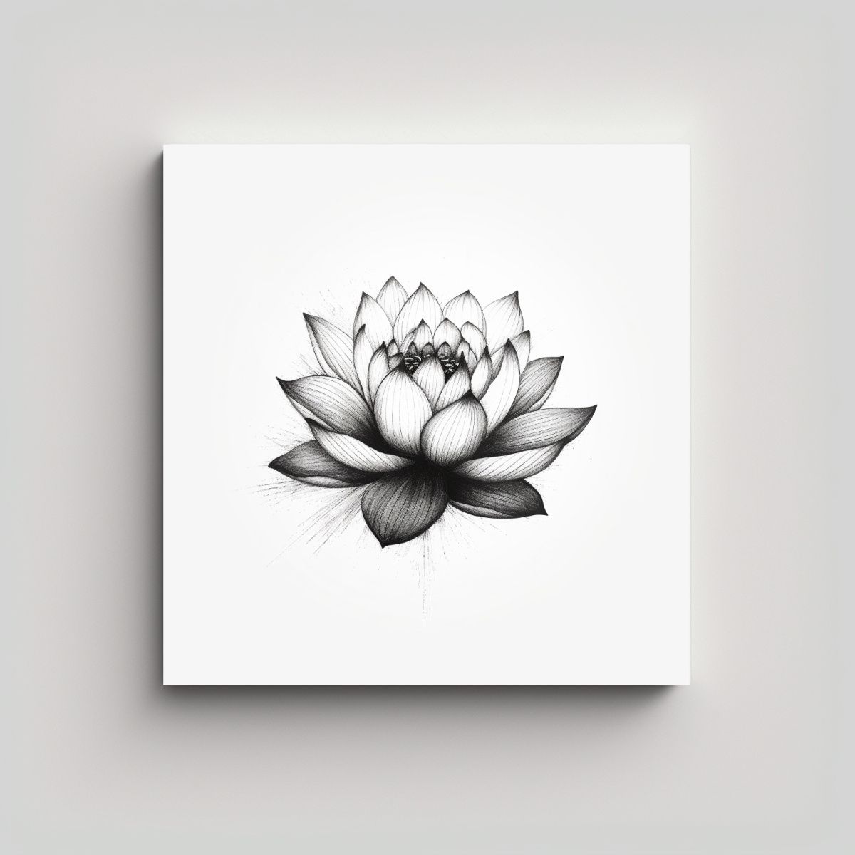 GENERICO - Belleza Natural Cuadro Hermoso Tinta De Loto 70x70 Cm