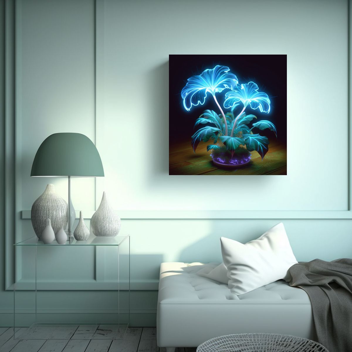 GENERICO - Cuadro Decorativo Fantasía De Planta 90x90 Cm.