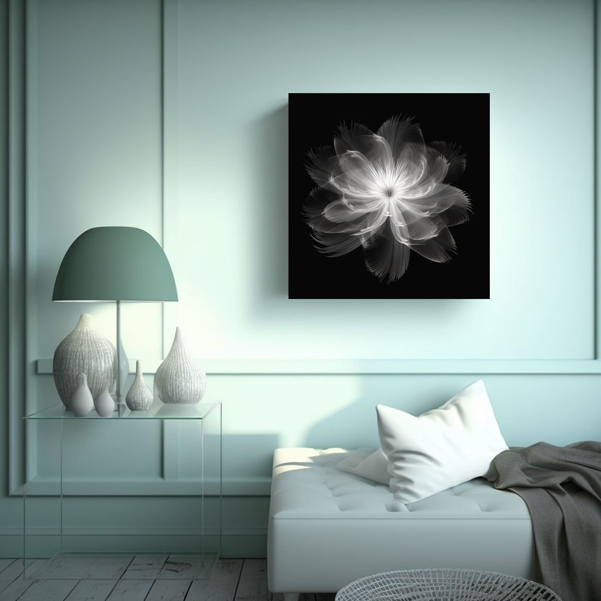 GENERICO - Expresividad En Lienzo Conversión A Dibujo 90x90 Cm