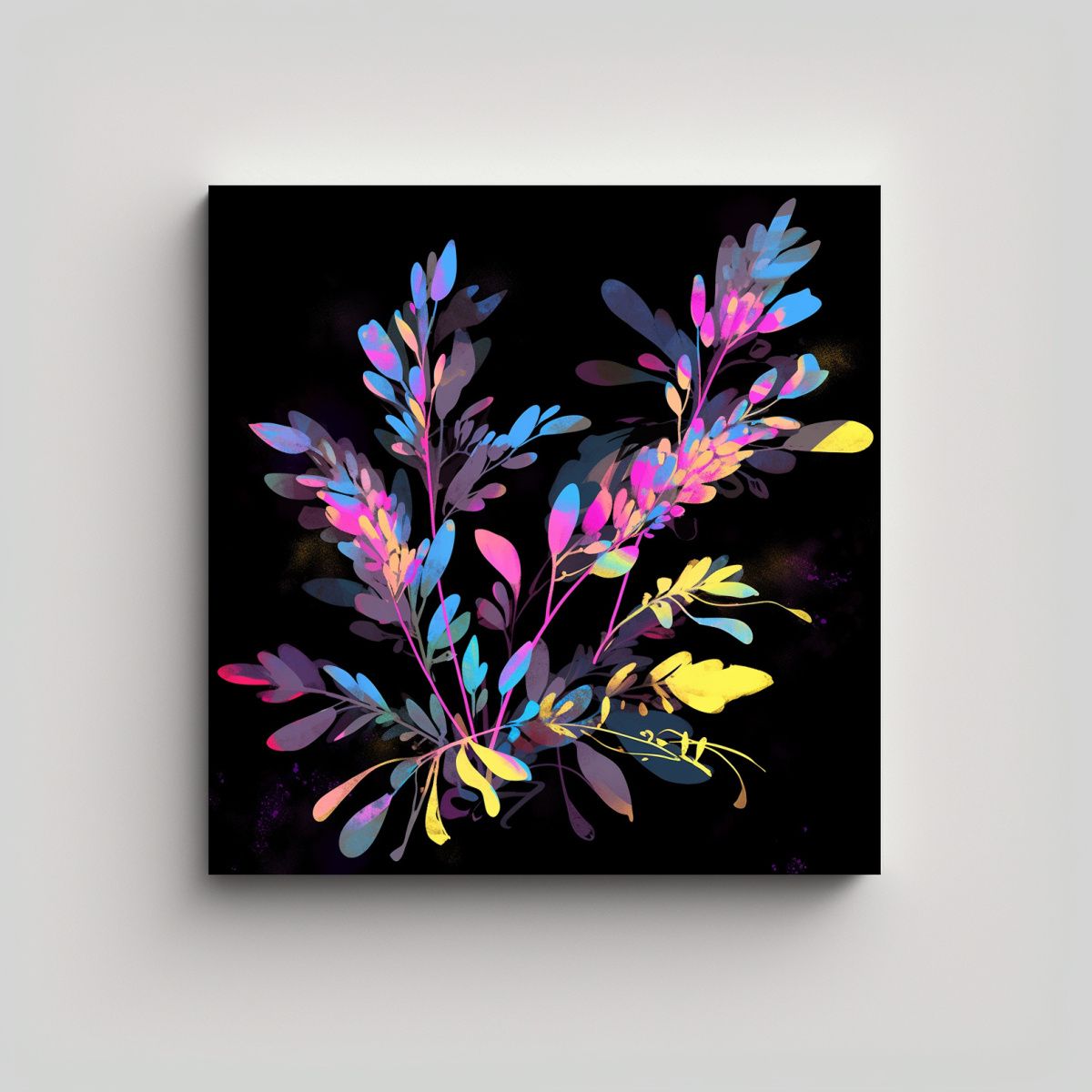 GENERICO - Cuadro Alta Calidad Equilibrio Colores Negro 90x90 Cm