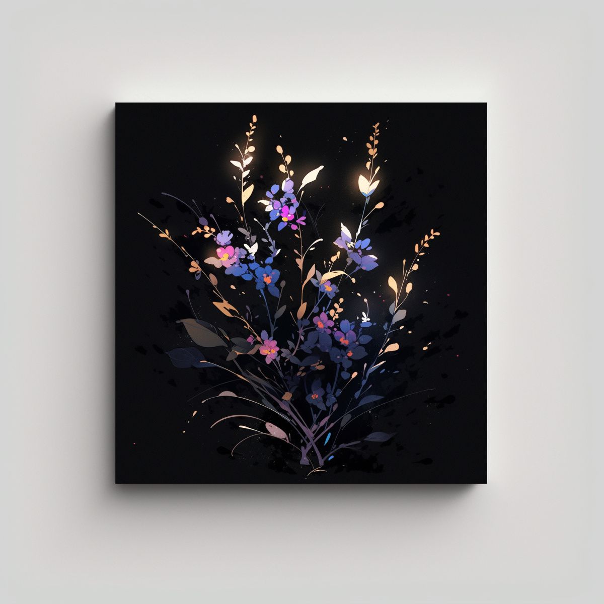 GENERICO - Pintura Decorativa Estilo Neonoir En Negro 90x90 Cm.