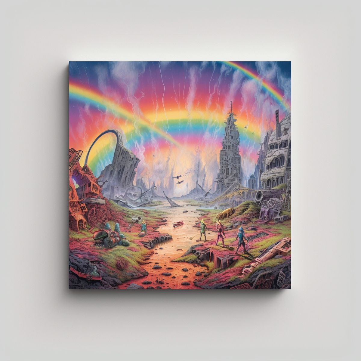 GENERICO - Pinturas Decorativas En Bastidor Armonía De 80x80 Cm