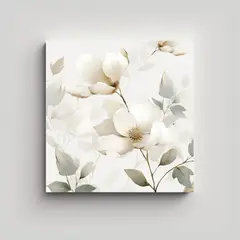 GENERICO - Cuadro Minimalista De Flores Delicadas 90x90 Cm