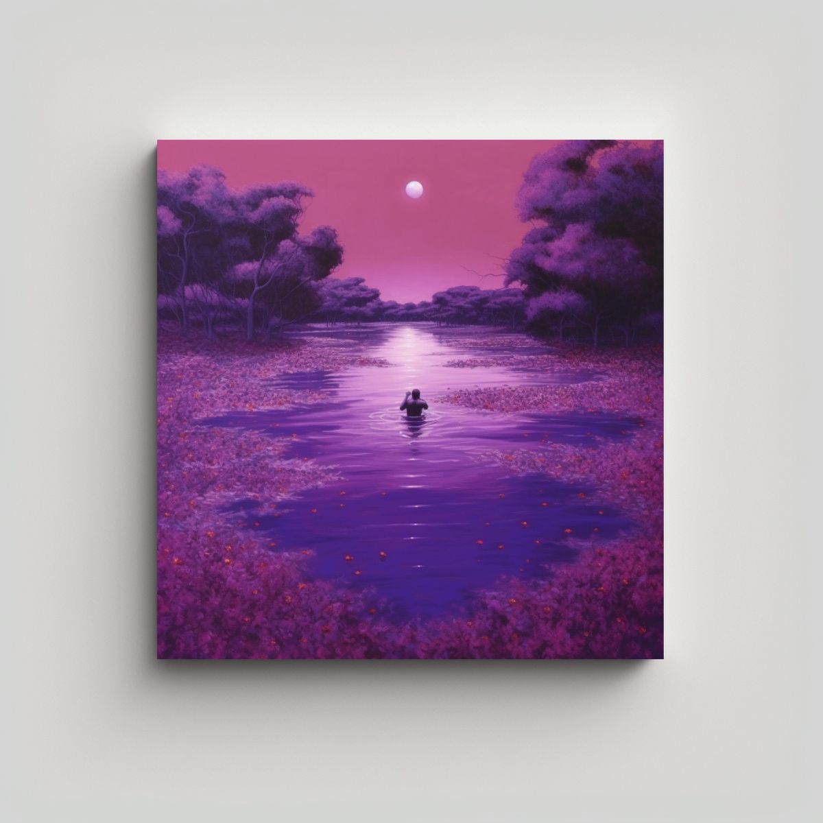 GENERICO - Pinturas De Decoración De Hombre Nadando En 90x90 Cm