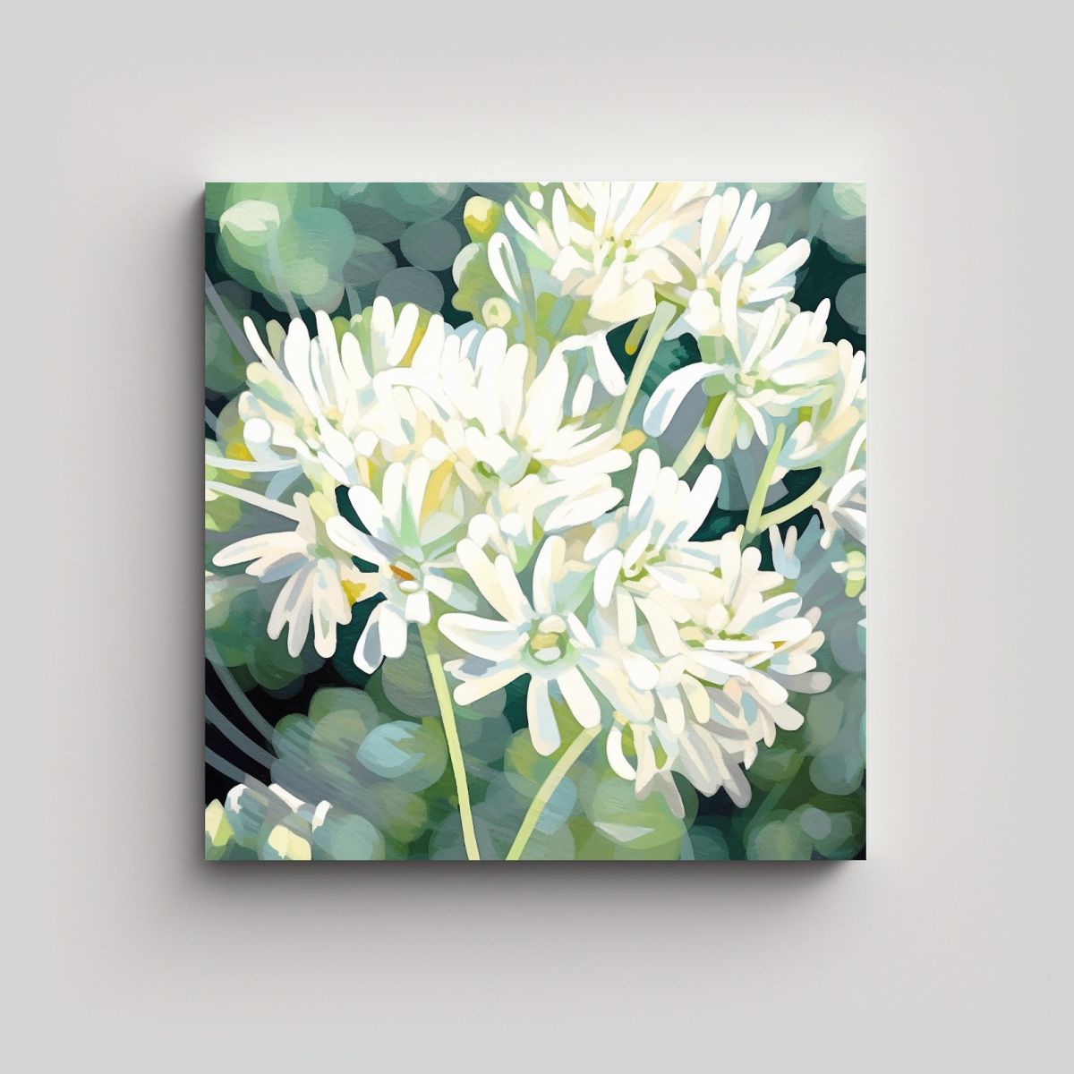 GENERICO - Cuadro De Tela Vintage Con Cnidium 70x70 Cm