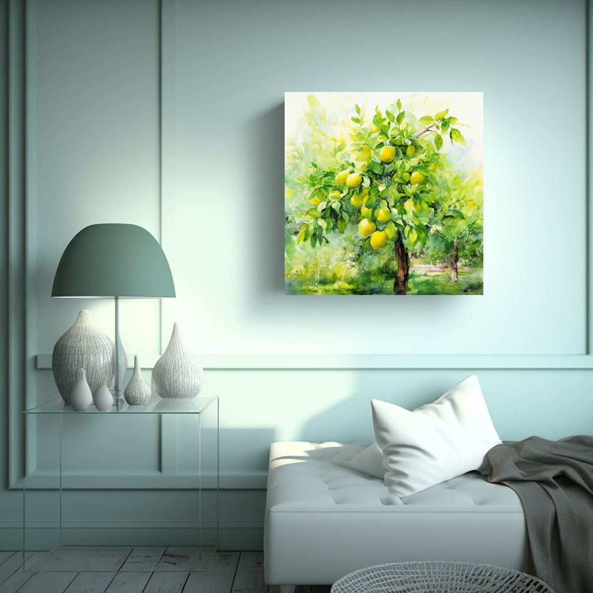 GENERICO - Cuadro Abstracto Lienzo De Tela Inspiración 70x70 Cm