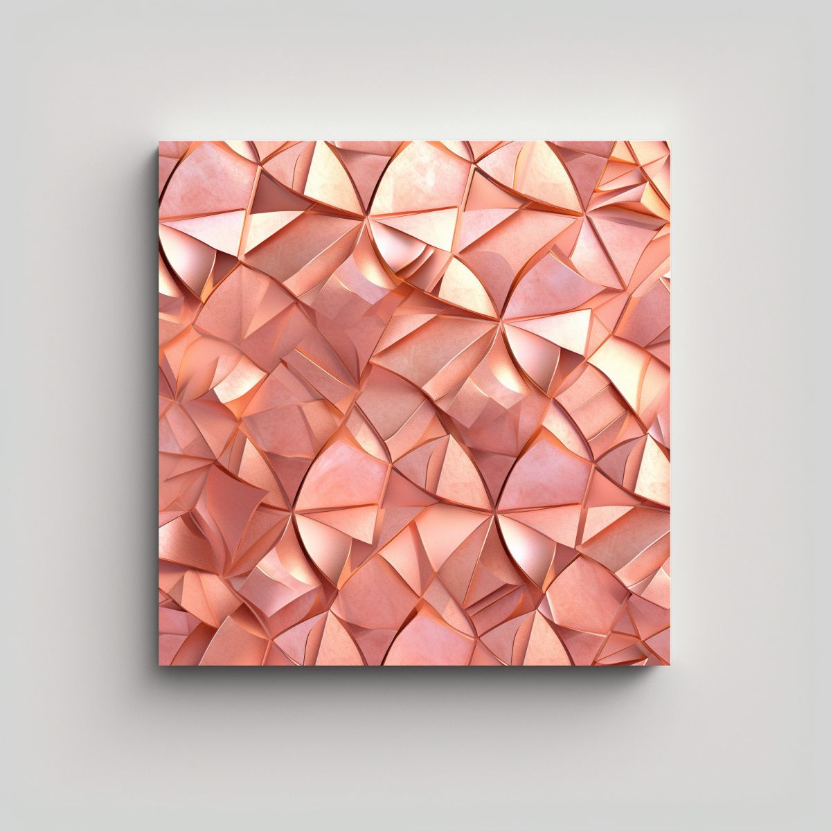 GENERICO - Cuadro Hermoso De Textura De Oro Rosa Con Patrón 70x70 Cm