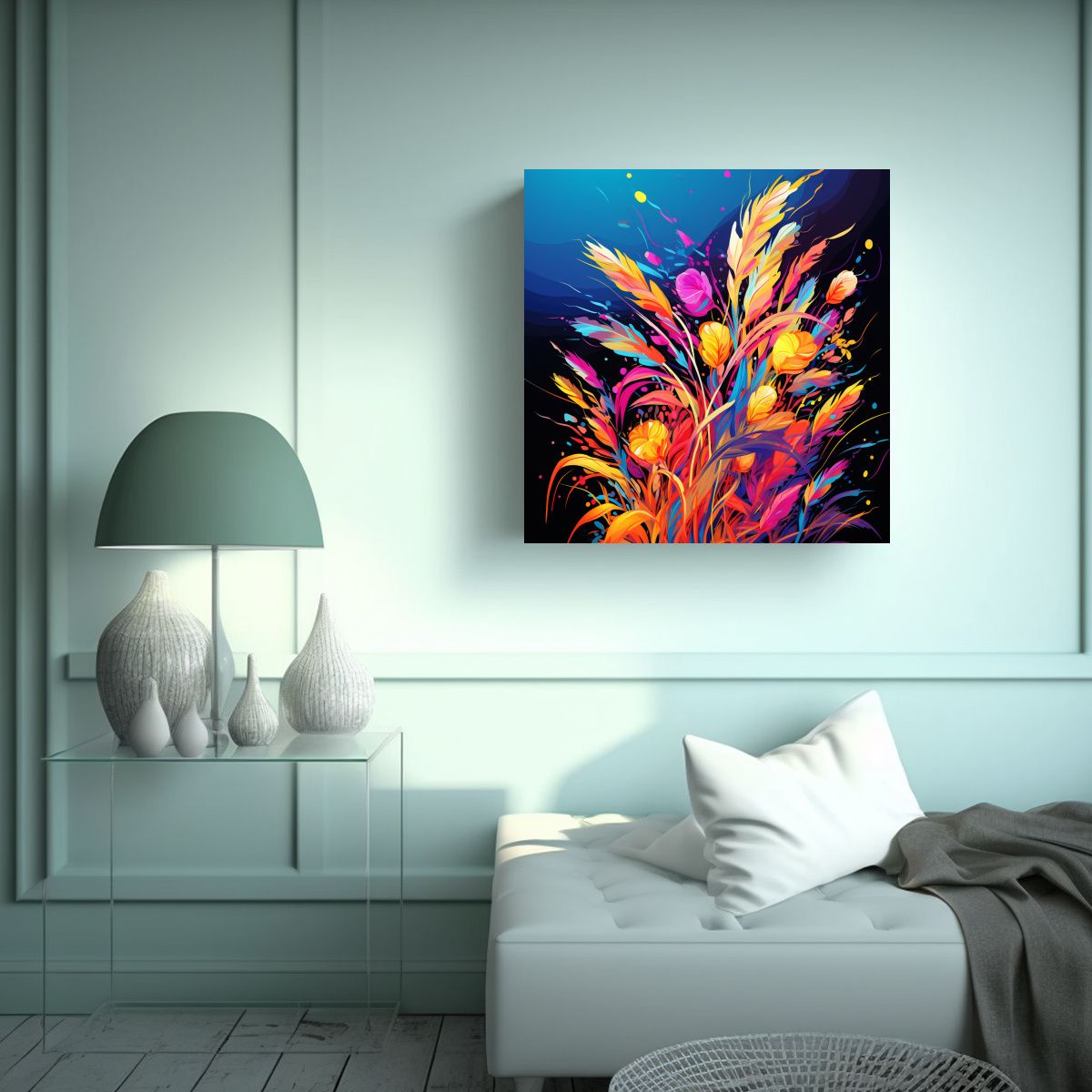 GENERICO - Pinturas Decorativas De Granos De Centeno A Rye 80x80 Cm