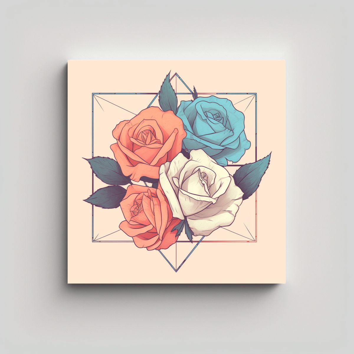 GENERICO - Arte Minimalista Moderno Boho De Pared Con 80x80 Cm