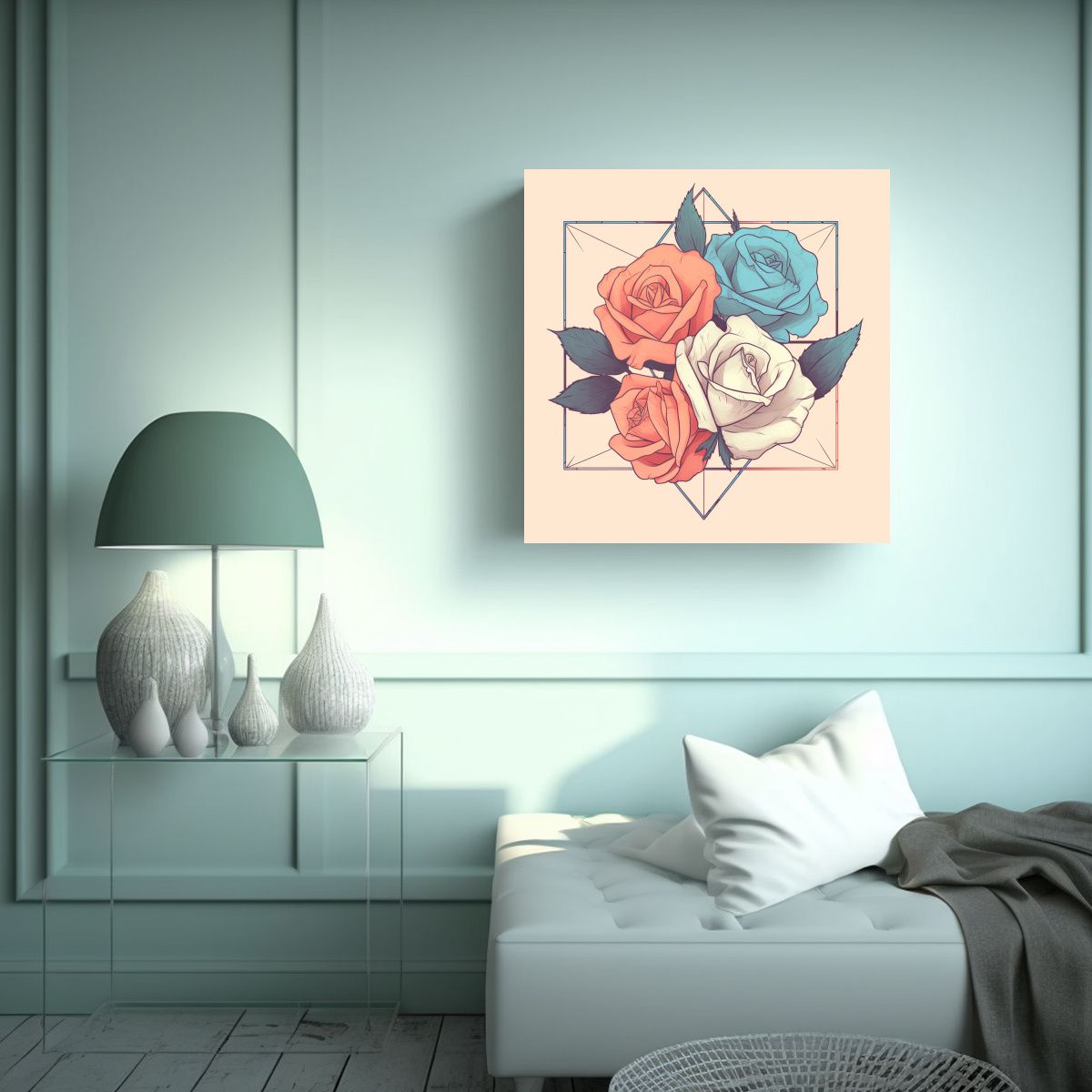 GENERICO - Arte Minimalista Moderno Boho De Pared Con 80x80 Cm