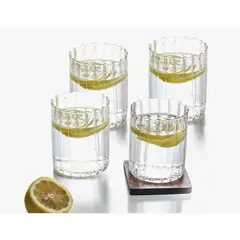 ATLAS - Set 4 Copas Borde Dorado Para Vino 320 ml