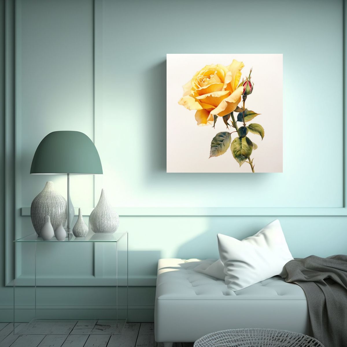 GENERICO - Obra Maestra Vintage De La Fe Tela En Bastidor 80x80 Cm.