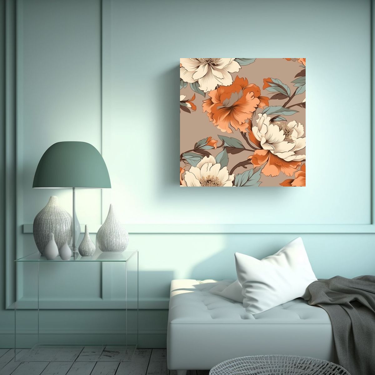 GENERICO - Lienzo Moderno De Estilo Japonés Avantgarde Con 80x80 Cm