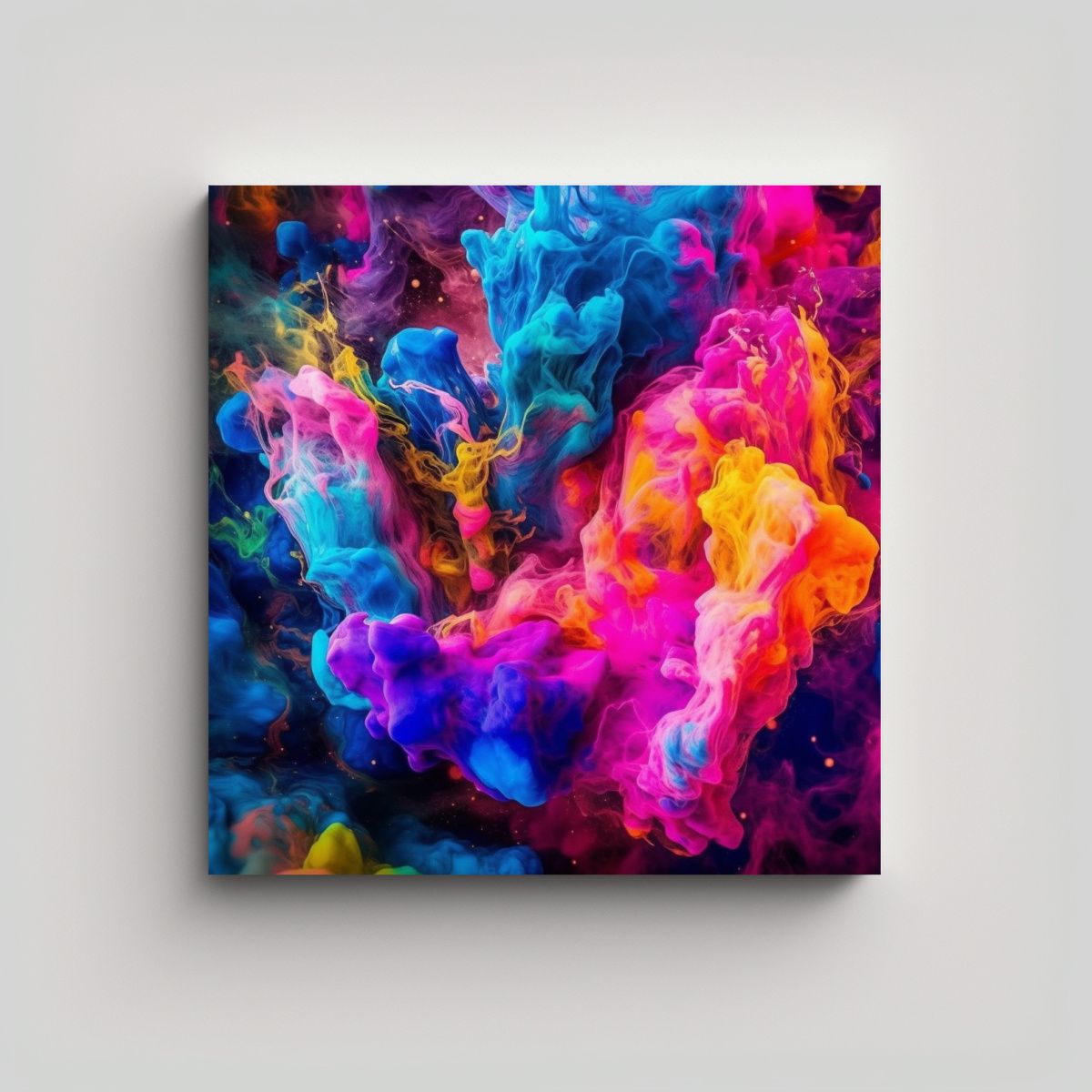 GENERICO - Pinturas Decorativas De Flores Vibrantes En 70x70 Cm.