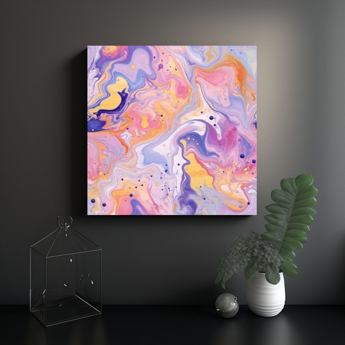 GENERICO - Pinturas Decorativas Esquema Pastel Galaxia 90x90 Cm