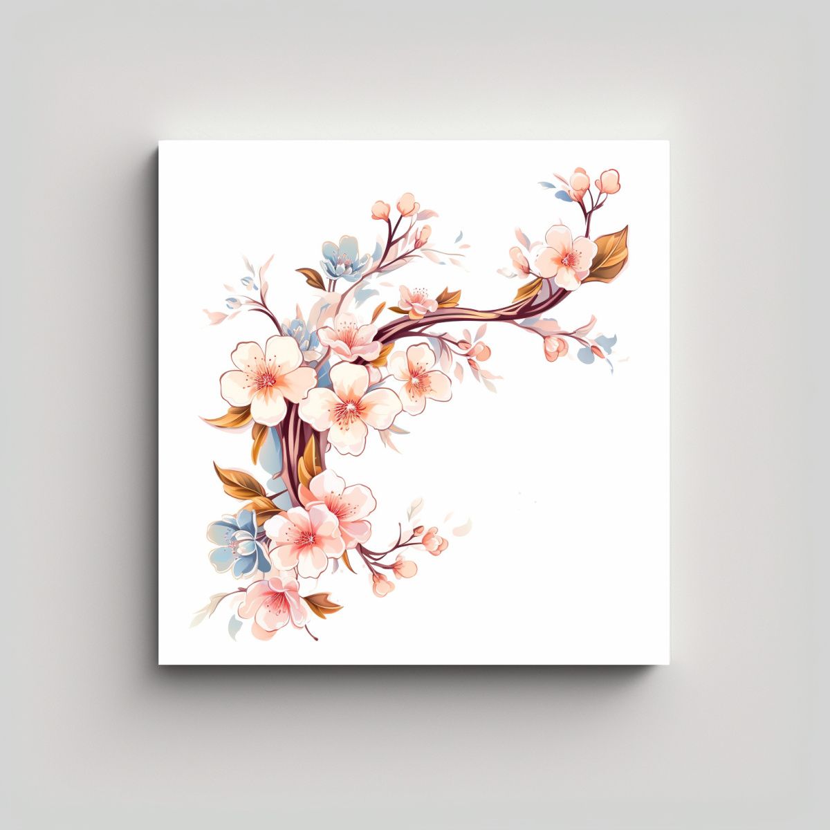 GENERICO - Lujoso Diseño Urbano Croft Con Rama En Flor 80x80 Cm