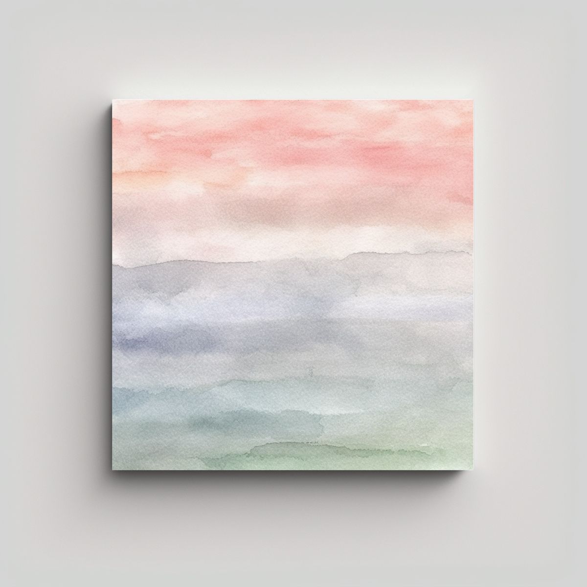 GENERICO - Cuadro Decorativo Acuarela Textura Fondo Gris 90x90 Cm