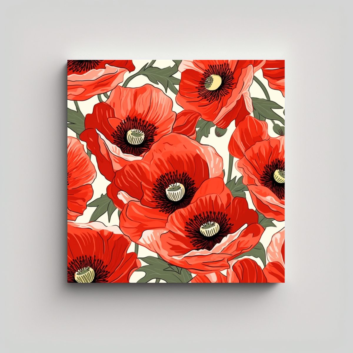 GENERICO - Cuadro Decorativo Abstracción Escena Con 70x70 Cm