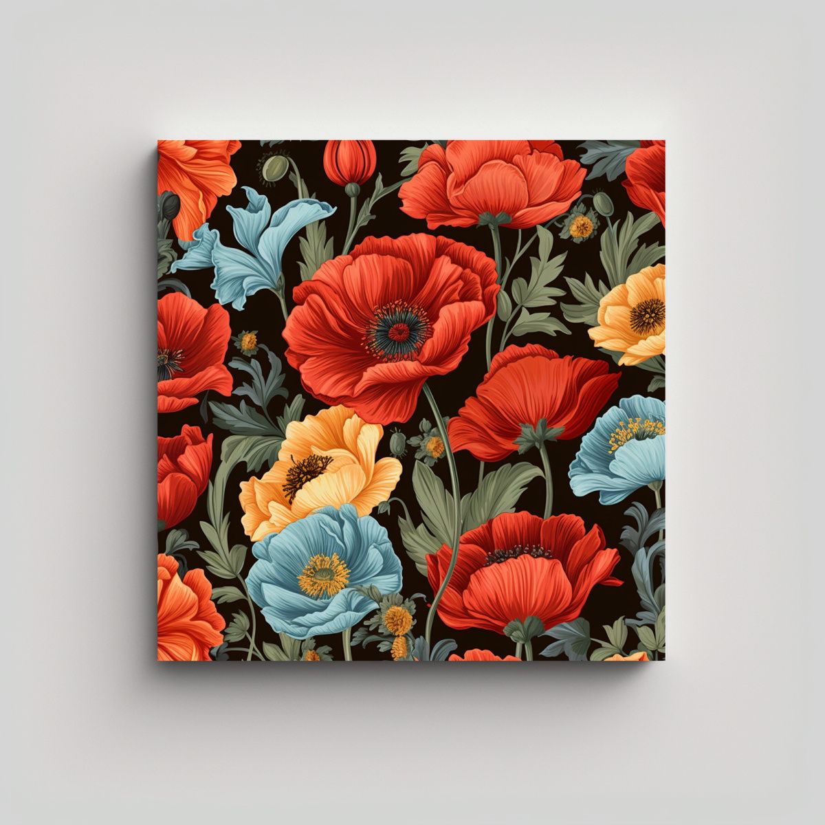 GENERICO - Diseño Intenso Patrón Continuo De Flores 90x90 Cm