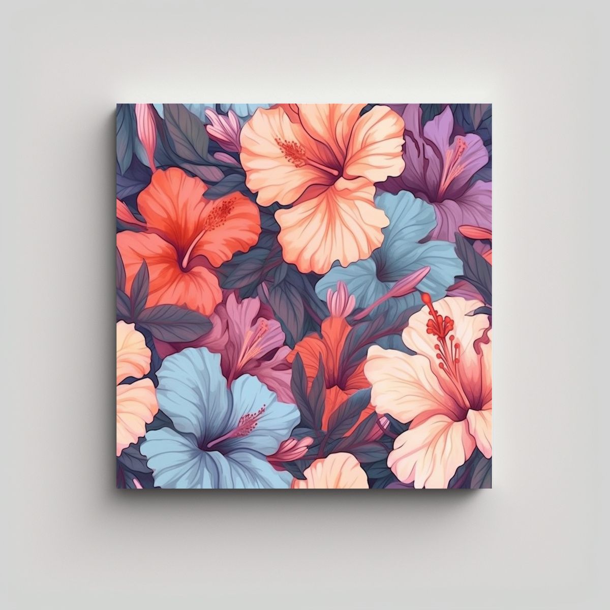 GENERICO - Arte Hermoso Acuarela 3D Bonito Patrón Boho 70x70 Cm