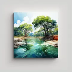 GENERICO - Lienzo De Tela Con Imagen Fantástica De Un 80x80 Cm