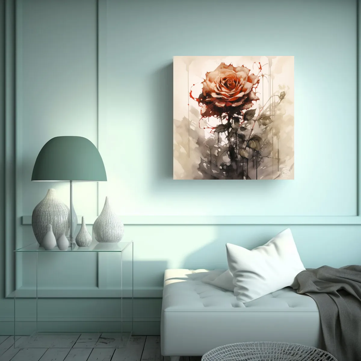 GENERICO - Arte Rosa Luminosa Composición Creativa Estilo 90x90 Cm