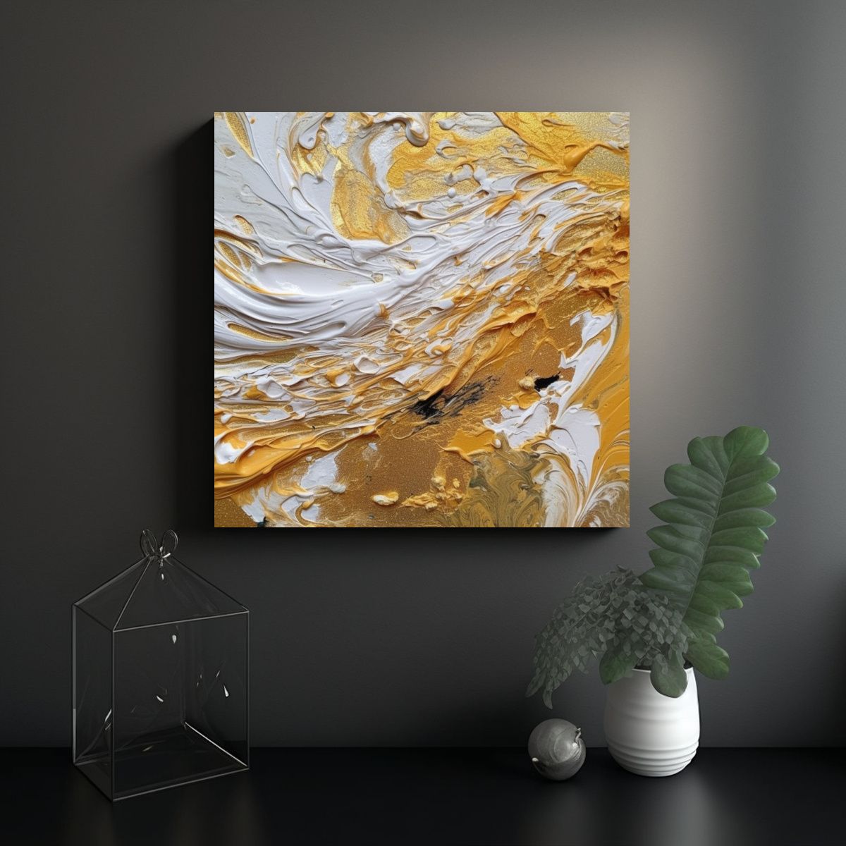 GENERICO - Cuadro Lienzo Tela Venta Gama Colores Radiant 70x70 Cm