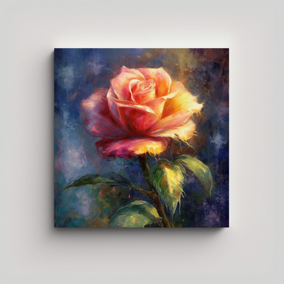 GENERICO - Inspirador Cuadro De Rosas Majestuosas Estilo 80x80 Cm
