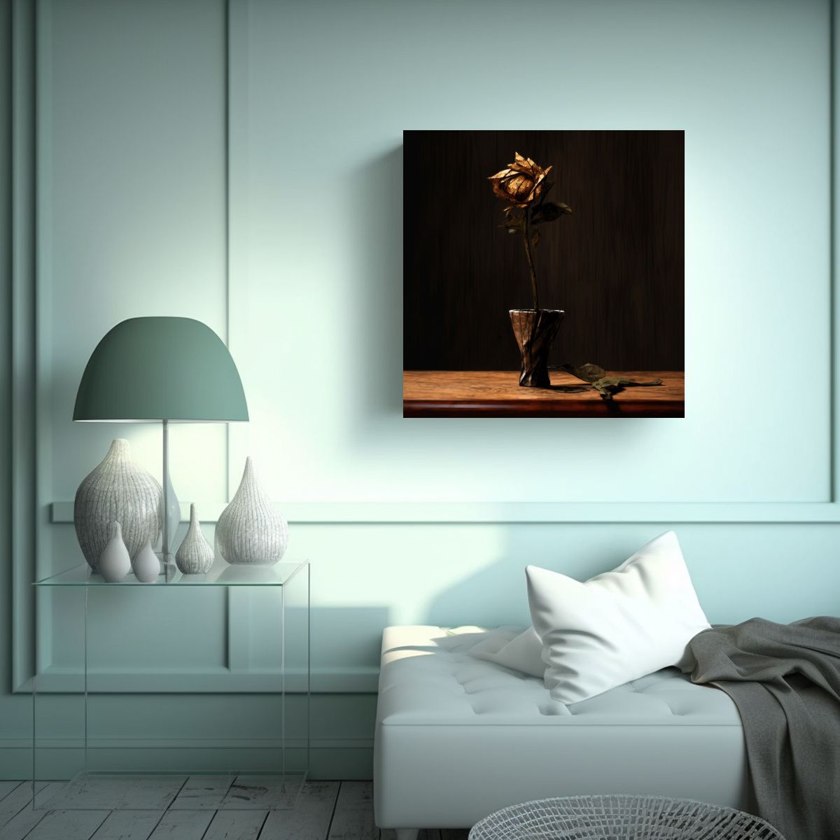 GENERICO - Cuadro Decorativo Valter Elegante Lienzo De Flor 70x70 Cm