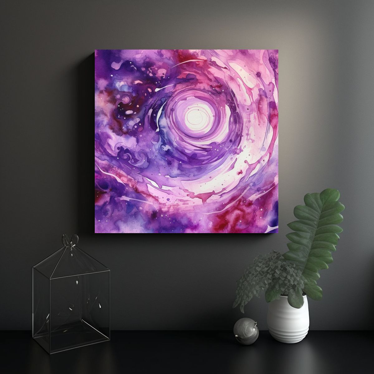 GENERICO - Pintura Lienzo Vanguardia Energía Caótica 80x80 Cm.