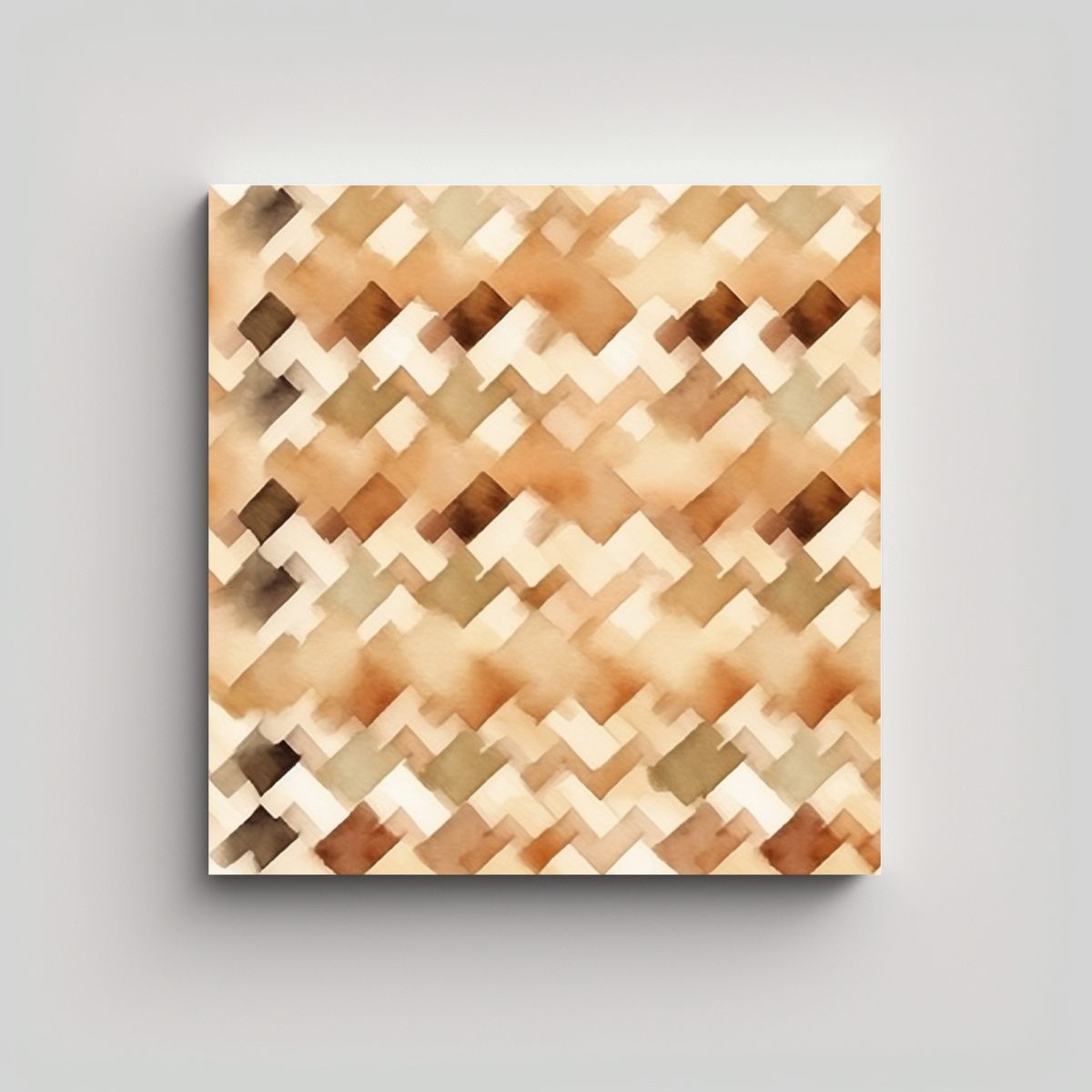 GENERICO - Cuadro De Dibujo Barato En Acuarela Tono Beige 70x70 Cm