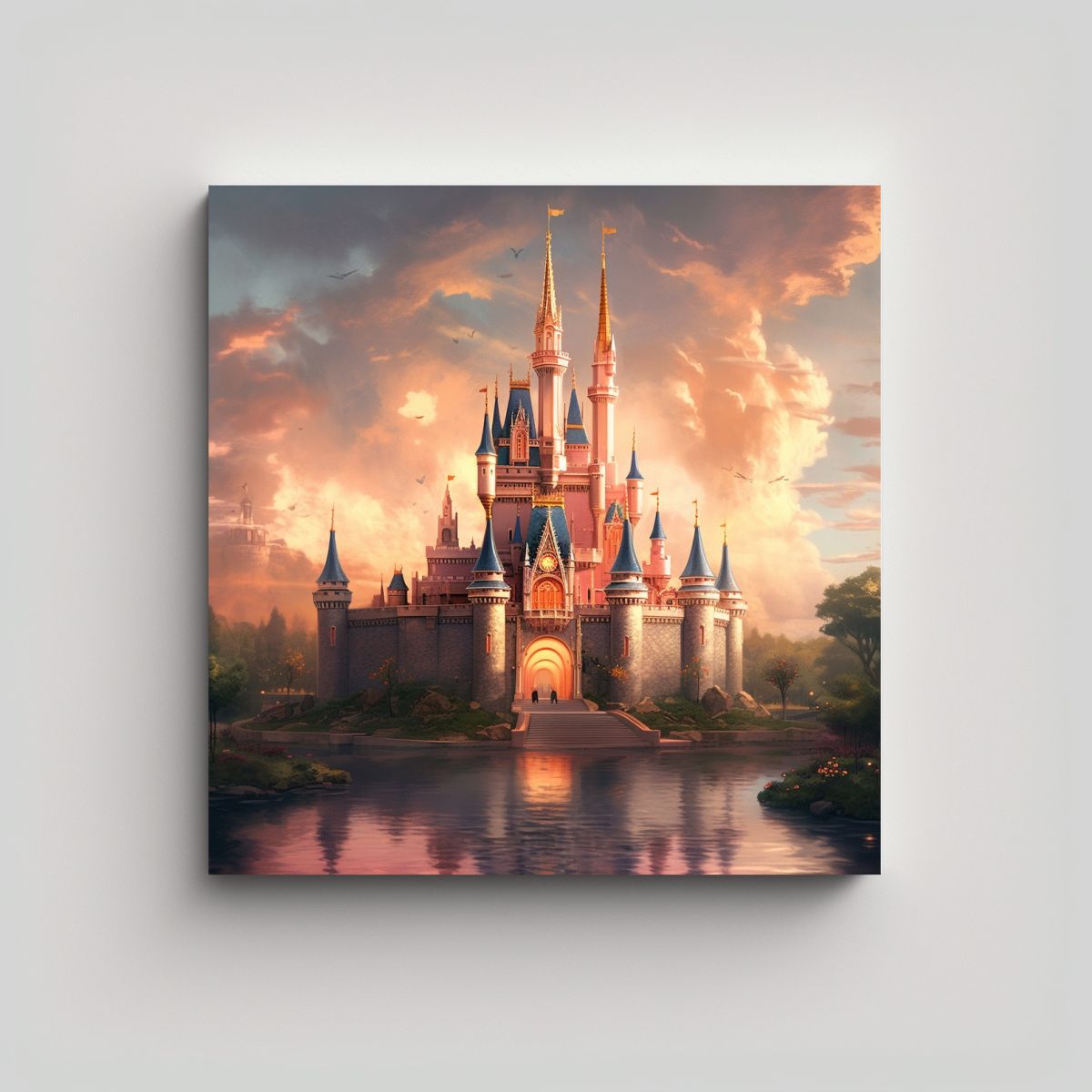 GENERICO - Pinturas Decorativas De Castillo De Disney Con 90x90 Cm