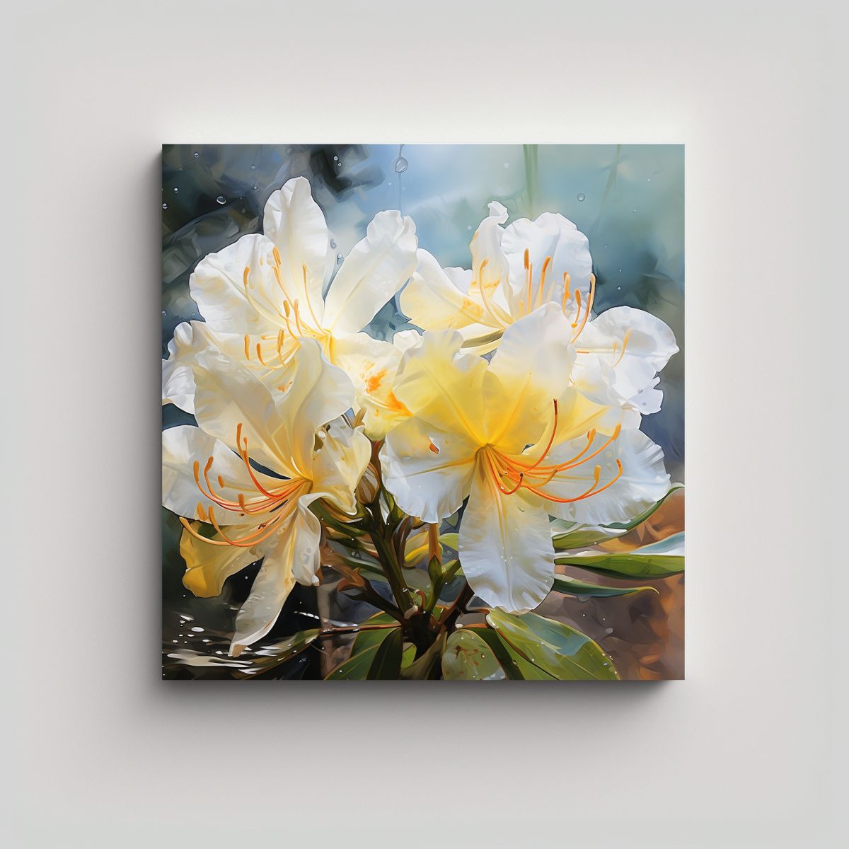 GENERICO - Pintura Abstracta Colores Vibrantes Para 90x90 Cm