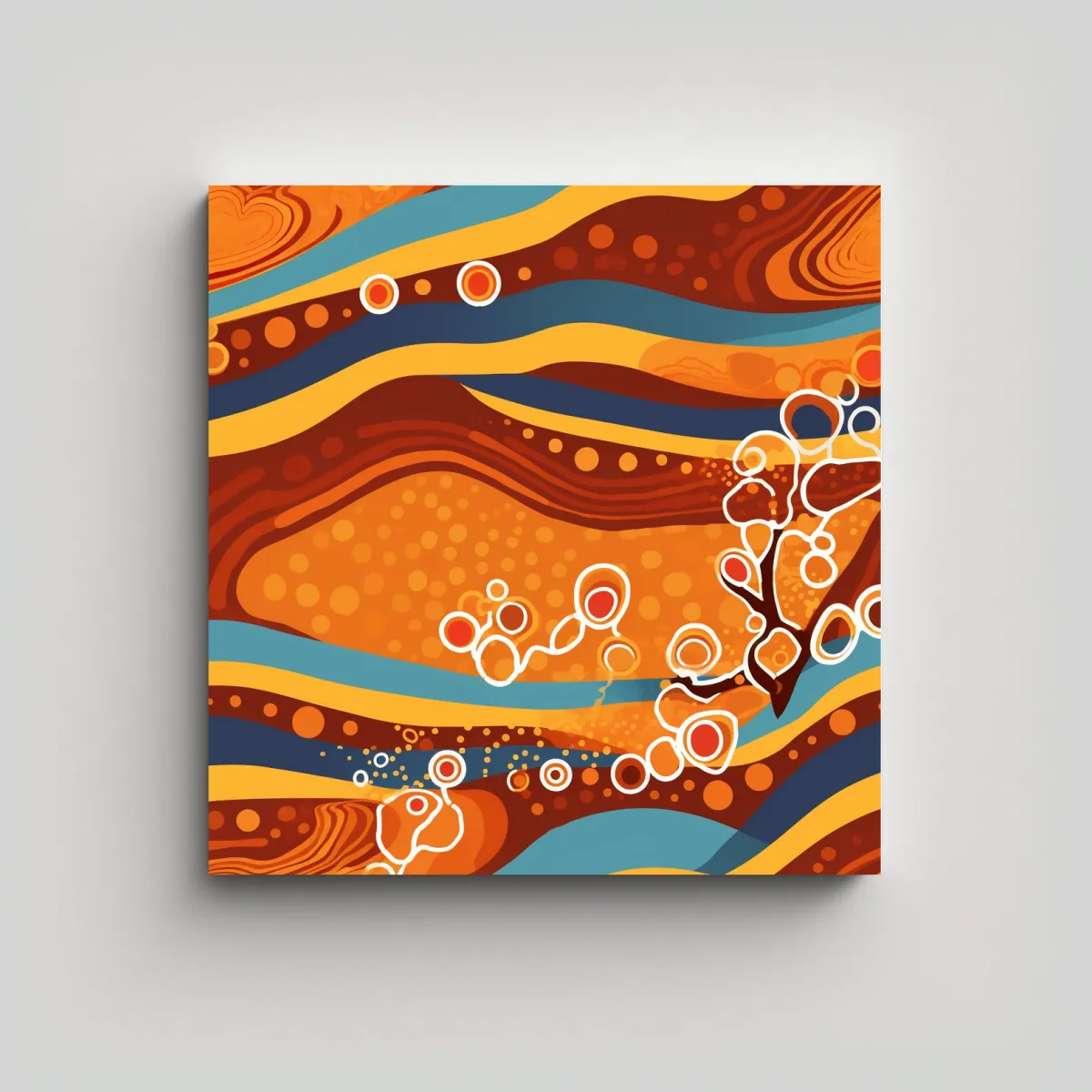 GENERICO - Cuadro Decorativo Paisaje Alrededor De Yuendumu 80x80 Cm