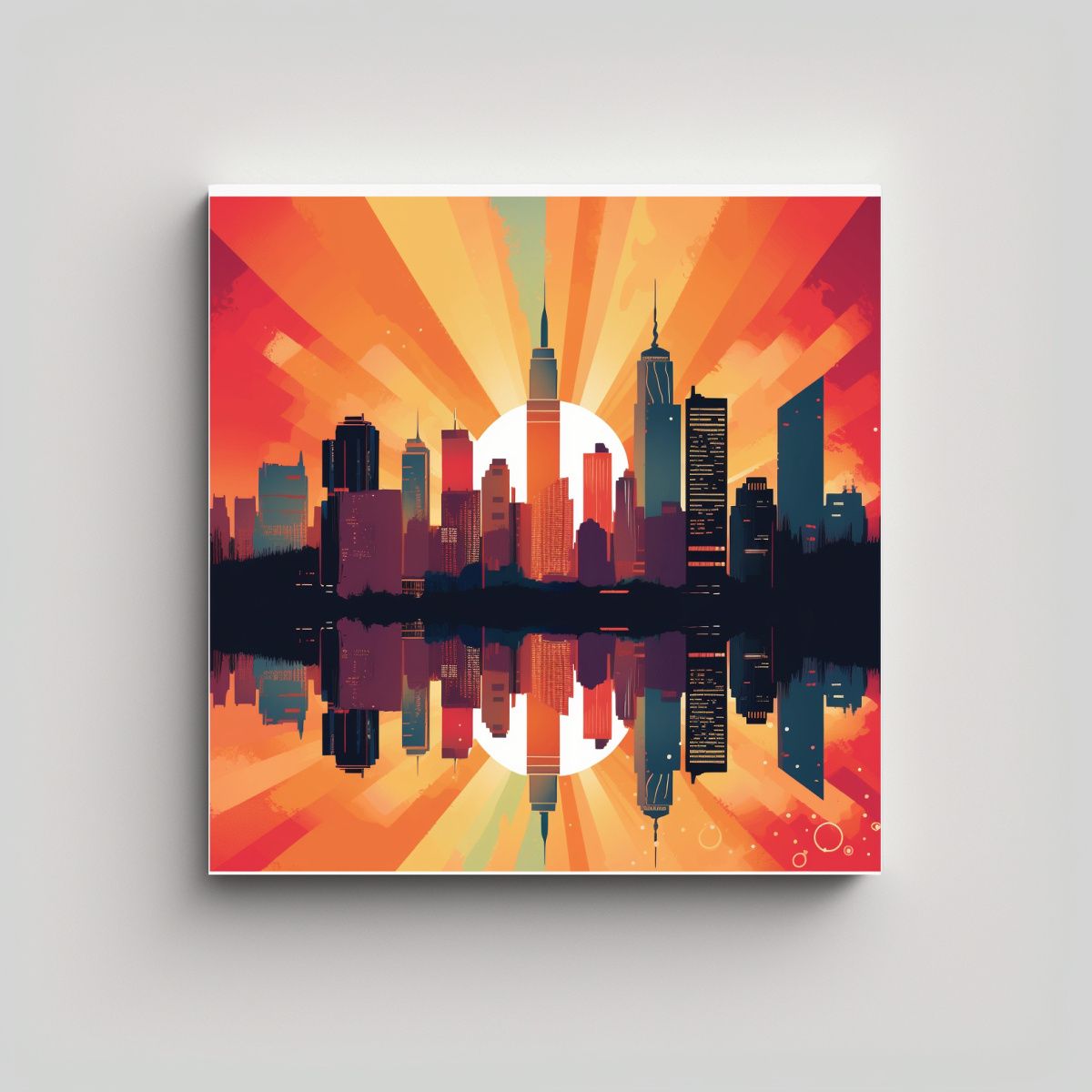 GENERICO - Pintura Decorativa Enigmática De Nueva York 70x70 Cm