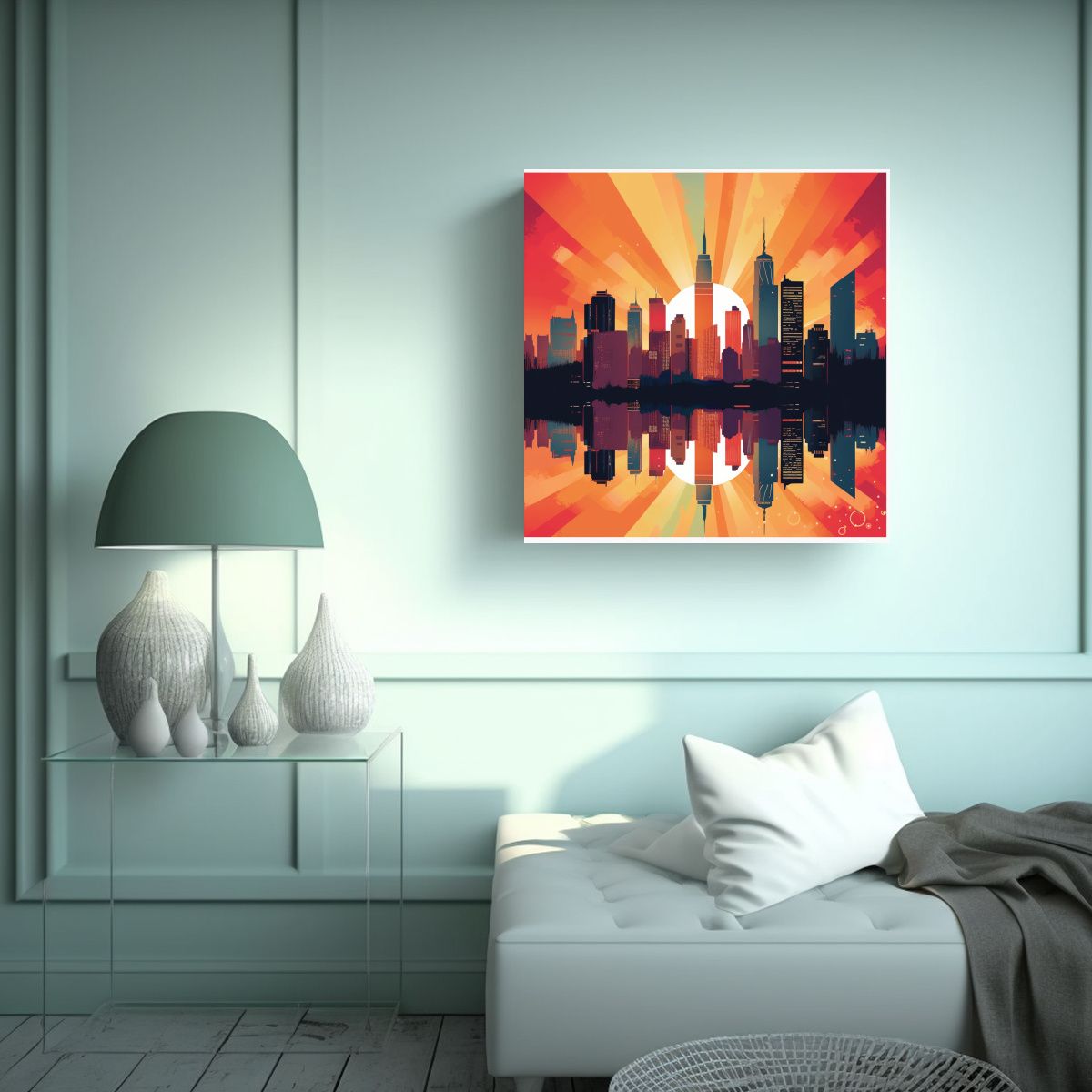 GENERICO - Pintura Decorativa Enigmática De Nueva York 70x70 Cm