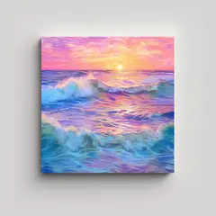 GENERICO - Pinturas Decorativas De Colores Del Mar 90x90 Cm