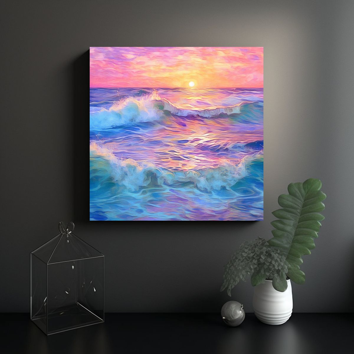 GENERICO - Pinturas Decorativas De Colores Del Mar 90x90 Cm