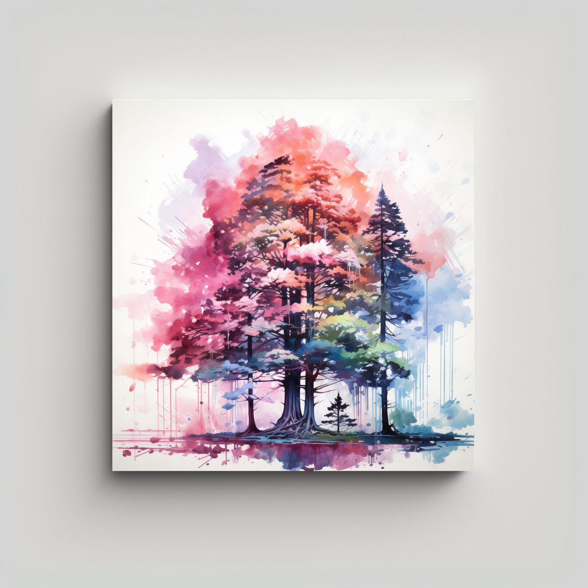 GENERICO - Pintura Abstracta En Bastidor Estrellados A 90x90 Cm