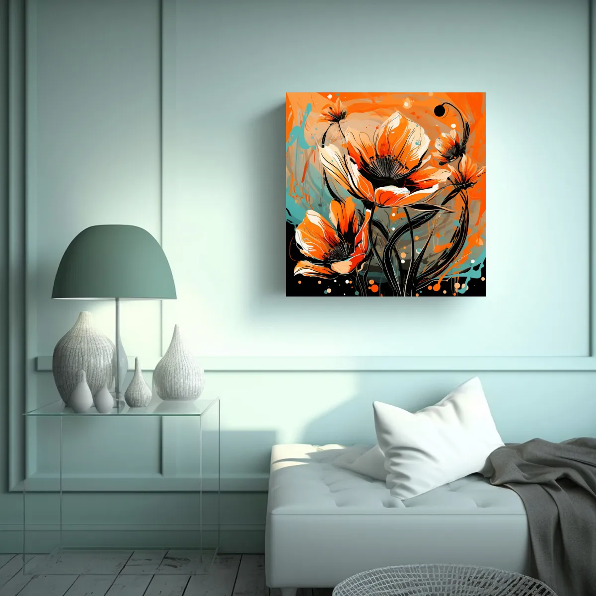 GENERICO - Cuadro De Decoración En Estilo Neonoir Con 70x70 Cm