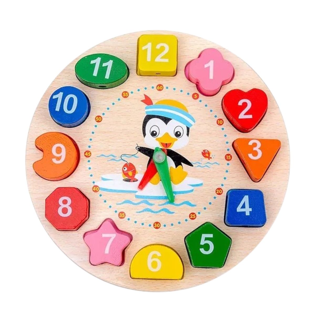 GENERICO - Juguete Madera Rompecabezas Didáctico Diseño Reloj