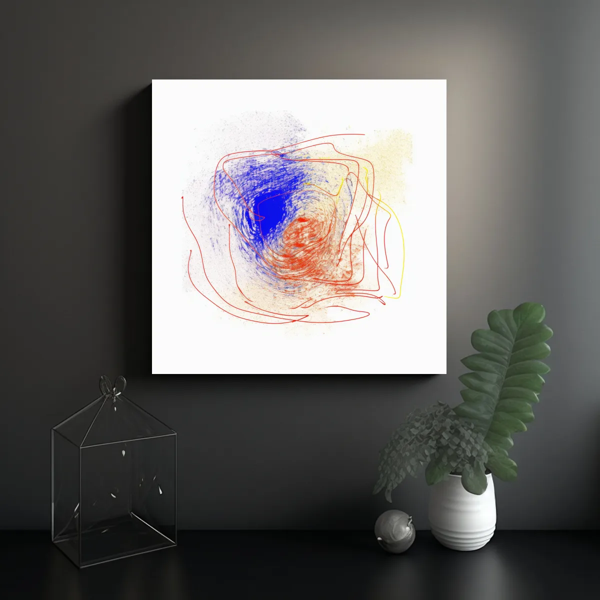 GENERICO - Pinturas Decorativas De Zorros Con Intensidad Y 70x70 Cm