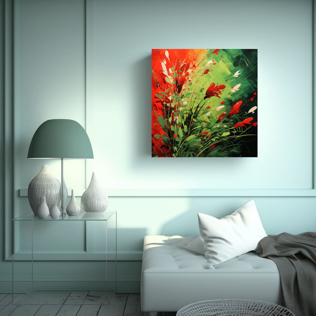 GENERICO - Pinturas De Arte De Pared Granos De Arroz En 80x80 Cm