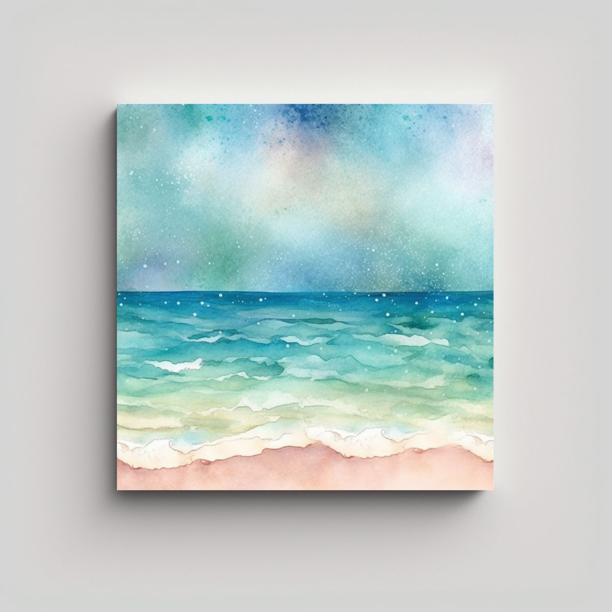 GENERICO - Cuadro Concepto Refinado Acuarela Fondo Borroso 80x80 Cm