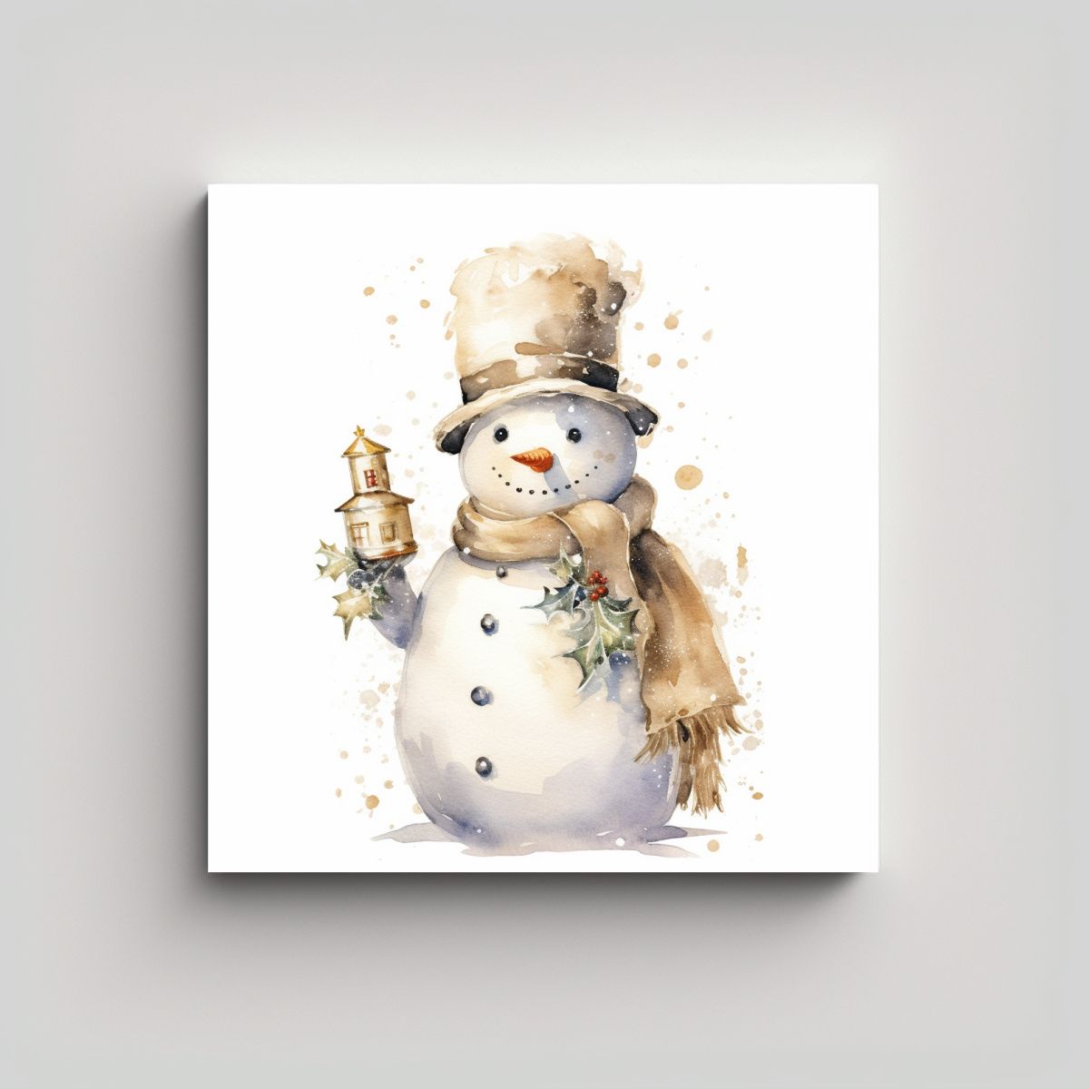 GENERICO - Pinturas De Decoración De Navidad Con Muñeco De 80x80 Cm