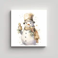 GENERICO - Pinturas De Decoración De Navidad Con Muñeco De 80x80 Cm