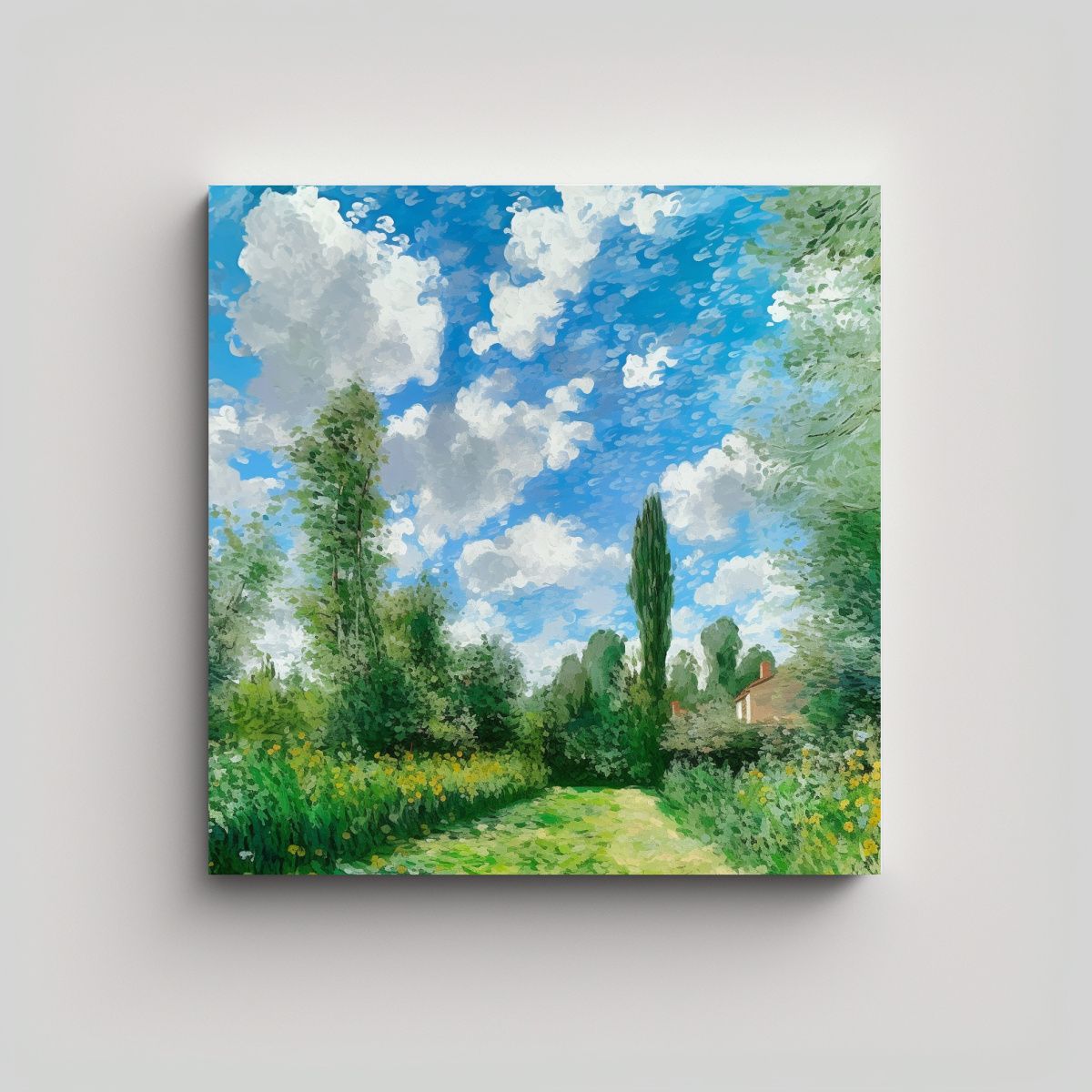 GENERICO - Pinturas Decorativas Al Estilo De Monet Cielo Y 80x80 Cm
