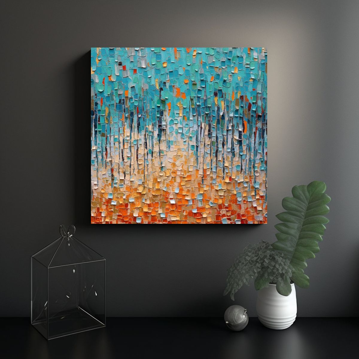 GENERICO - Cuadro Callejero De Belleza Natural Estilo 90x90 Cm